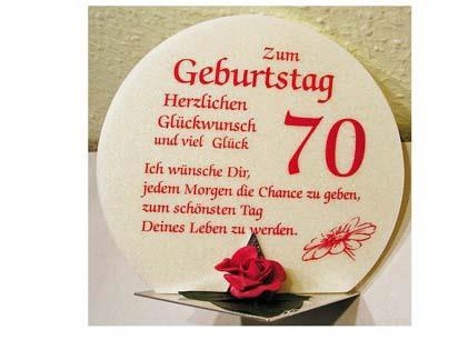 Geschenk Kerze zum 70. Geburtstag 215g Grundpreis 139,30€/kg