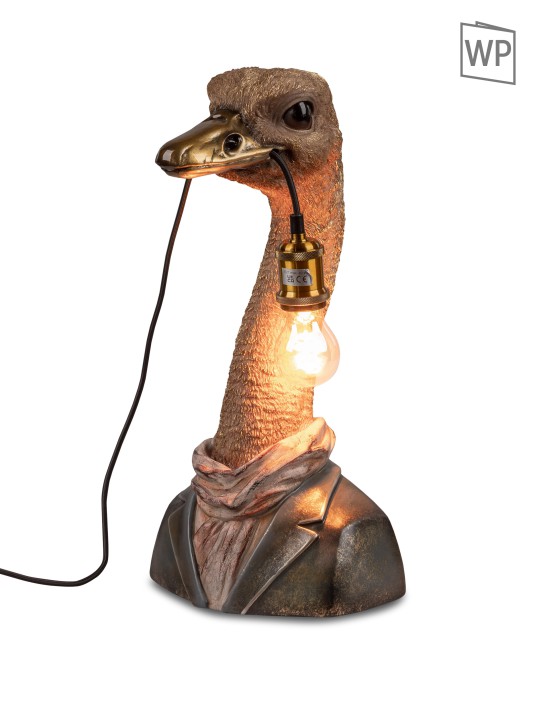 formano Standlampe Strauss Tisch- und Stehlampe E27 Max 40W goldfarben 49 cm