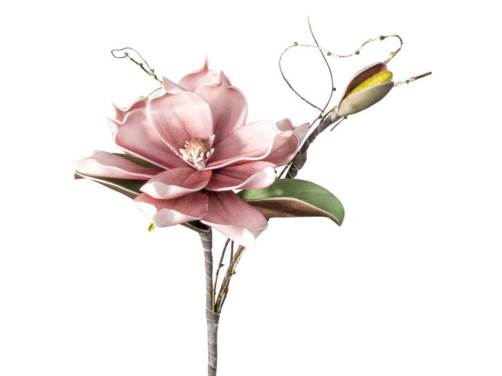 formano künstlicher Magnolienzweig mit 1 Blüte L. 45cm Altrosa Foam Flower formano künstlicher Magnolienzweig mit 1 Blüte L. 45cm Altrosa Foam Flower