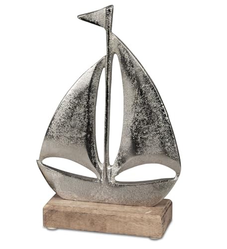 formano Maritimes Dekoobjekt Segelboot 16cm - Silbern Aluminium und Mango Holz formano Maritimes Dekoobjekt Segelboot 16cm - Silbern Aluminium und Mango Holz