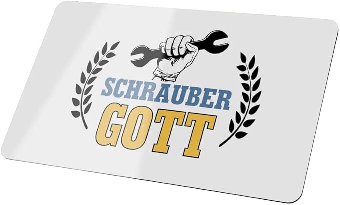  Brettchen mit Spruch Serie: Weisheit mit Text zum Schraubergott 