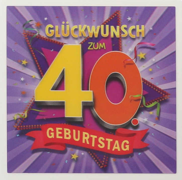 Depesche 3D Klappkarte 003d zum 40. Geburtstag