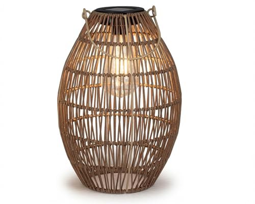 Dekorative Laterne mit Solar-Licht 21cm 1 Stück Lieferumfang inklusive wiederaufladbarer Batterie 1x AA 1,5V