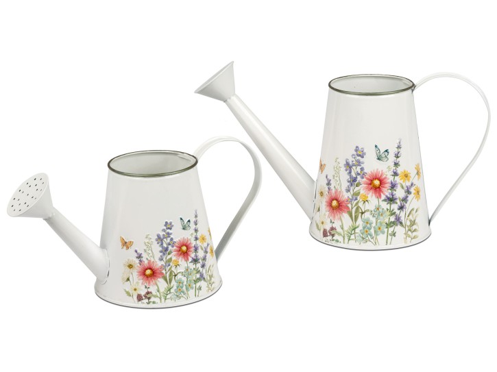 Dekorative Metall- Gießkanne Blumenmeer,Lieferumfang 1 Stück Dekorative Metall- Gießkanne Blumenmeer,Lieferumfang 1 Stück