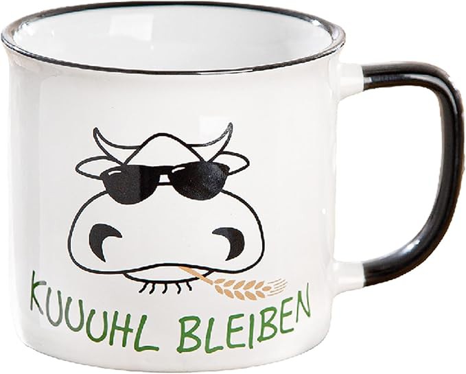 Kaffeebecher, Kuuuhl Bleiben, Keramik, 9,8cm x 8,7cm, 390ml
