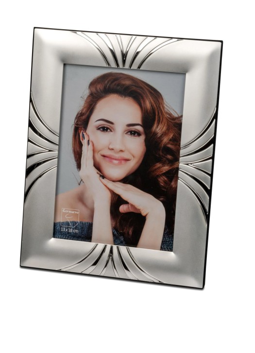 Formano Bilderrahmen Silber 650696, Moderner Fotorahmen für 13x18 cm, Aluminium Matt-Glänzend 