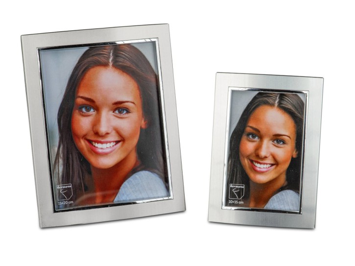 formano Bilderrahmen Fotorahmen Style für 13x18cm Silber matt + glänzend Metall