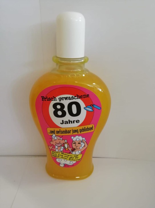 Udo Schmidt Spass Shampoo - Frisch gewaschene 80- Zum 80.Geburtstag mit Spruch (Grundpreis 34,26 Euro/l)…