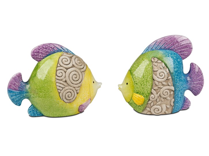 Fisch 20x16cm 1 von 2 Stck. links oder rechts aus Keramik 
