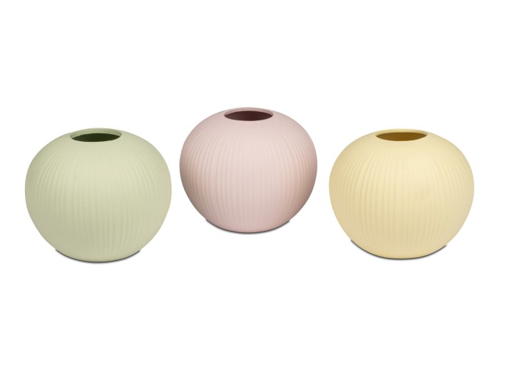 Blumenvase Kugelvase Vase aus Porzellan, Pastellfarben, Mail bitte welche Farbe gewünscht
