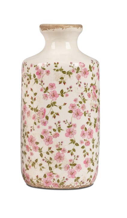 Blumenvase Vase in Vintage-Optik 11x21cm aus Keramik 