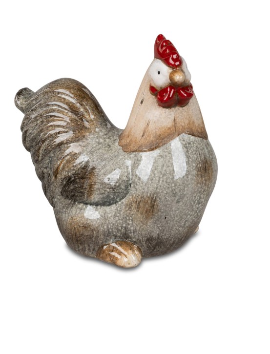 1 Stück Osterdekoration Osterschmuck  Figur Hahn 16cm handbemalt