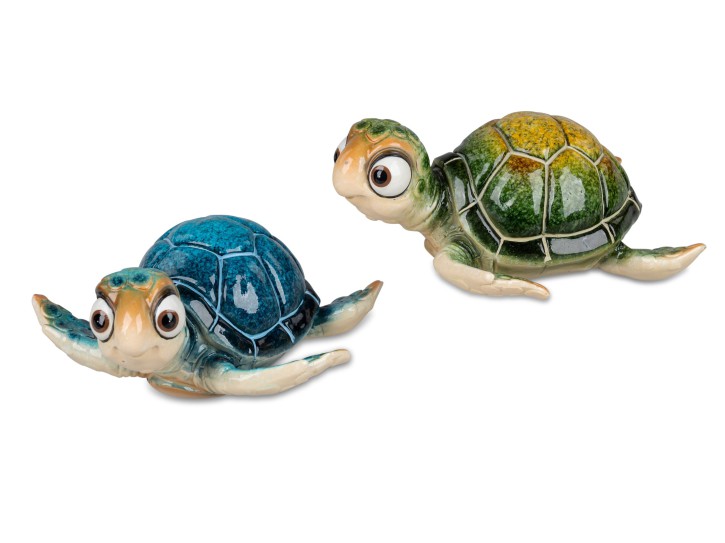 Formano 1 Stück von 2 links oder rechts Dekofigur Schildkröte Harry - Polyresin 15 cm