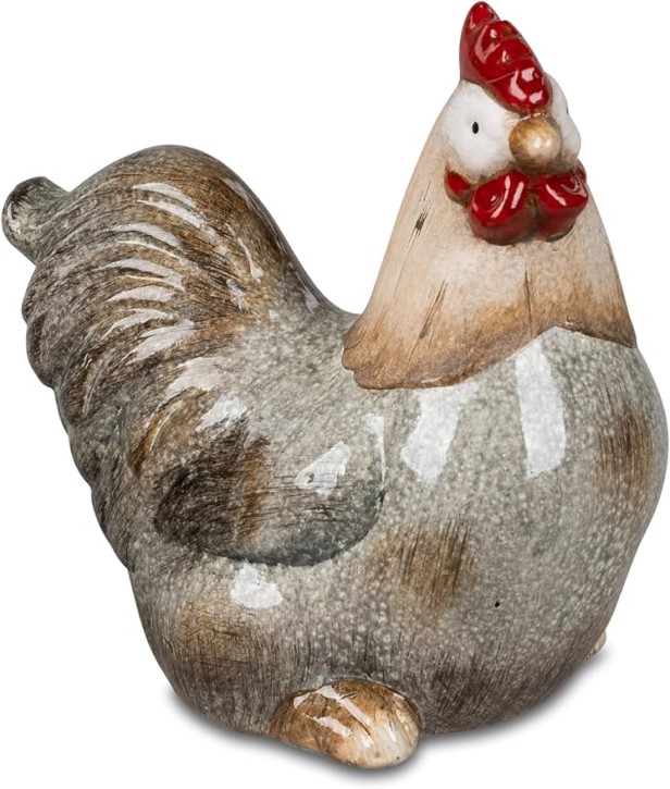 1 Stück Osterdekoration Osterschmuck  Figur Hahn 16cm handbemalt