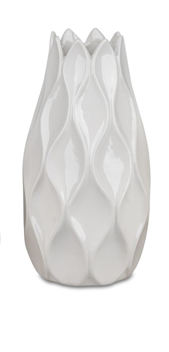 Formano 1 Stück Blumenvase Dekovase Vase aus Porzellan Vase 20m weiss