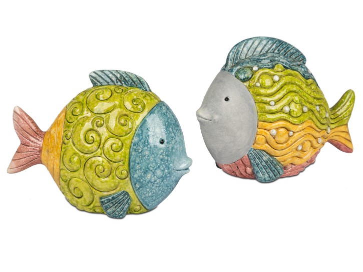 1 Stück Figur Deko-Fisch 19cm zur  Dekoration für Bad und Wohnräume