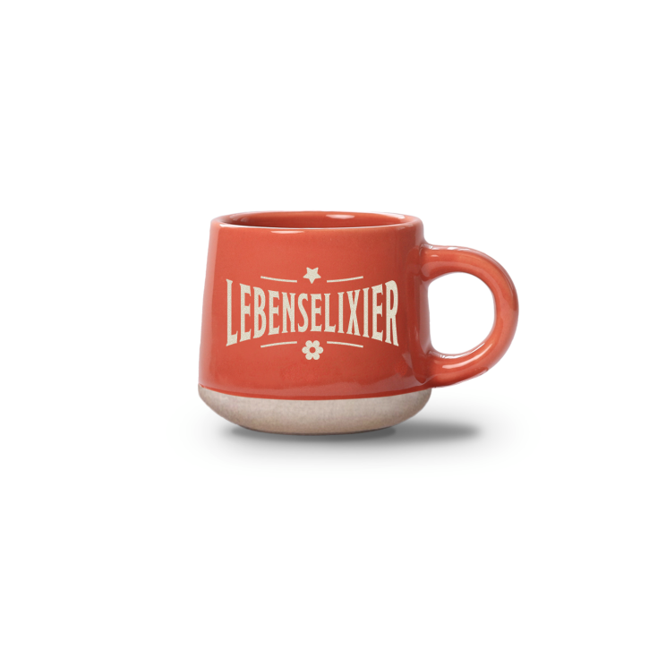 Espresso-Tasse Lebenselixier - 60ml , spülmaschinenfest im Landhausstil