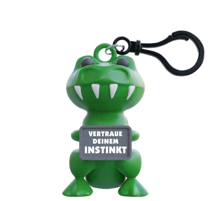 Glück Maskottchen Voodoo mit Spruch handgemachte Sorgen-Püppchen-Stress Dolls Kroko Buddy