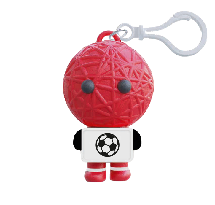 Glück Maskottchen Voodoo mit Spruch handgemachte Sorgen-Püppchen-Stress Dolls Fußballfan (Rot-Weiß)