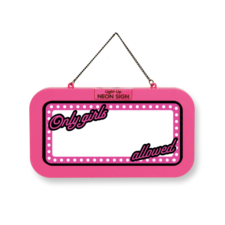 LED Leuchtschild Neonschild mit Namensfeld , Leuchtende Wanddekoration mit Batterie, 18,7x10,3x1,6cm - Only Girls Allowed, Pink LED Leuchtschild Neonschild mit Namensfeld , Leuchtende Wanddekoration mit Batterie, 18,7x10,3x1,6cm - Only Girls Allowed, Pink