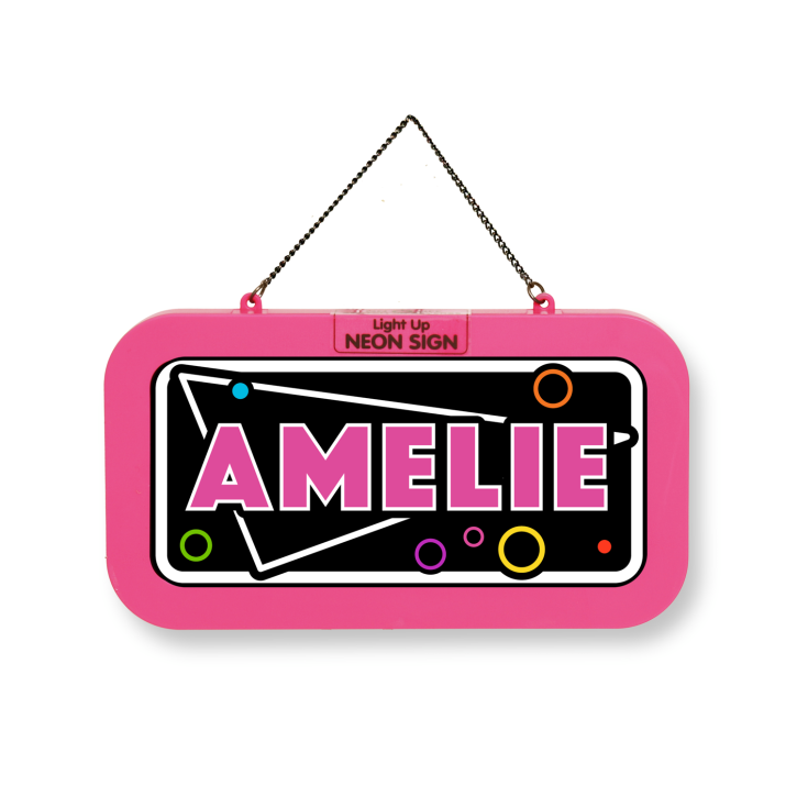 LED Leuchtschild Neonschild mit Namen , Leuchtende Wanddekoration mit Batterie, 18,7x10,3x1,6cm - Amelie LED Leuchtschild Neonschild mit Namen , Leuchtende Wanddekoration mit Batterie, 18,7x10,3x1,6cm - Amelie