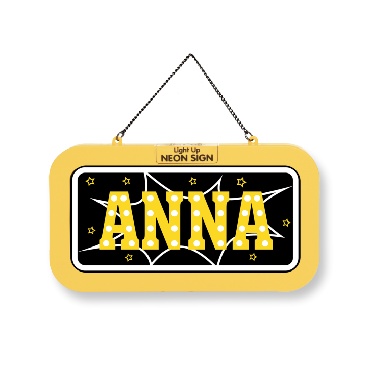 LED Leuchtschild Neonschild mit Namen , Leuchtende Wanddekoration mit Batterie, 18,7x10,3x1,6cm - Anna LED Leuchtschild Neonschild mit Namen , Leuchtende Wanddekoration mit Batterie, 18,7x10,3x1,6cm - Anna