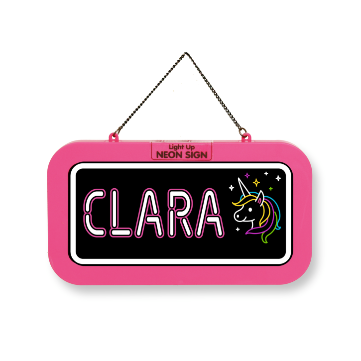 LED Leuchtschild Neonschild mit Namen , Leuchtende Wanddekoration mit Batterie, 18,7x10,3x1,6cm - Clara LED Leuchtschild Neonschild mit Namen , Leuchtende Wanddekoration mit Batterie, 18,7x10,3x1,6cm - Clara
