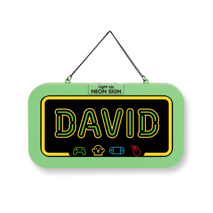 LED Leuchtschild Neonschild mit Namen , Leuchtende Wanddekoration mit Batterie, 18,7x10,3x1,6cm - David LED Leuchtschild Neonschild mit Namen , Leuchtende Wanddekoration mit Batterie, 18,7x10,3x1,6cm - David