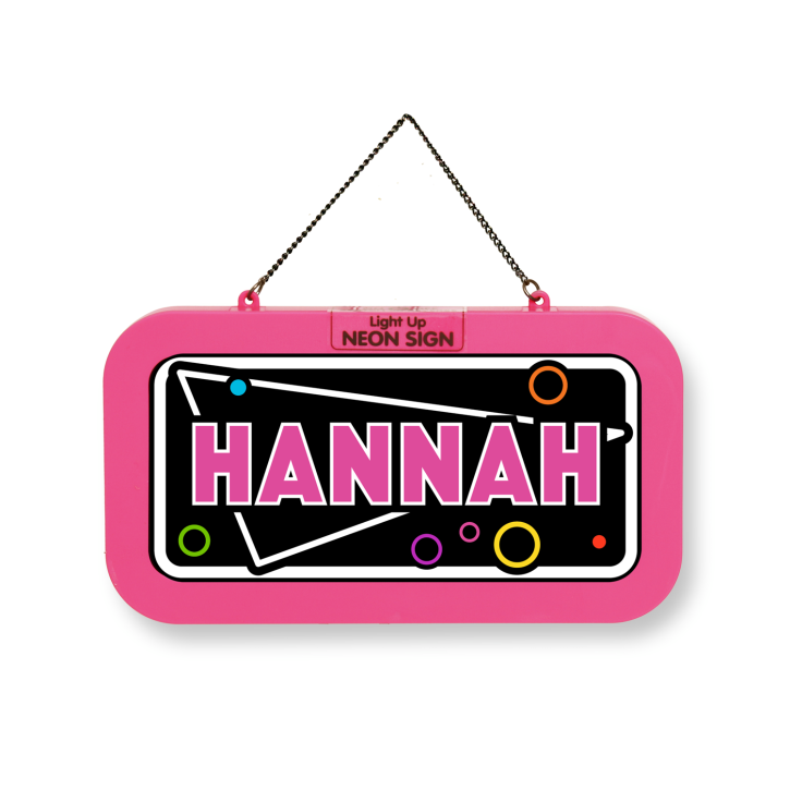 LED Leuchtschild Neonschild mit Namen , Leuchtende Wanddekoration mit Batterie, 18,7x10,3x1,6cm -  Hannah