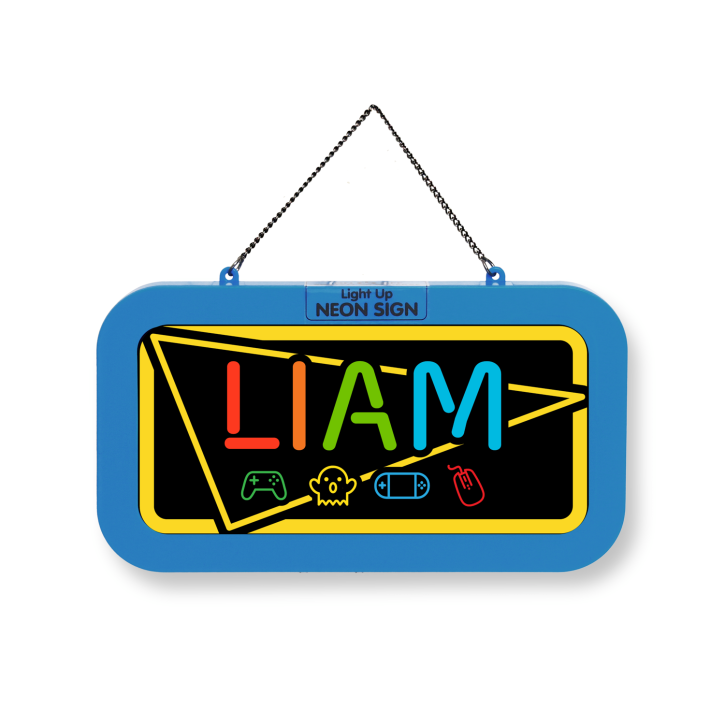 LED Leuchtschild Neonschild mit Namen , Leuchtende Wanddekoration mit Batterie, 18,7x10,3x1,6cm -  Liam