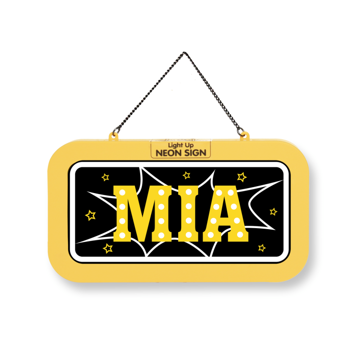 LED Leuchtschild Neonschild mit Namen , Leuchtende Wanddekoration mit Batterie, 18,7x10,3x1,6cm -  Mia