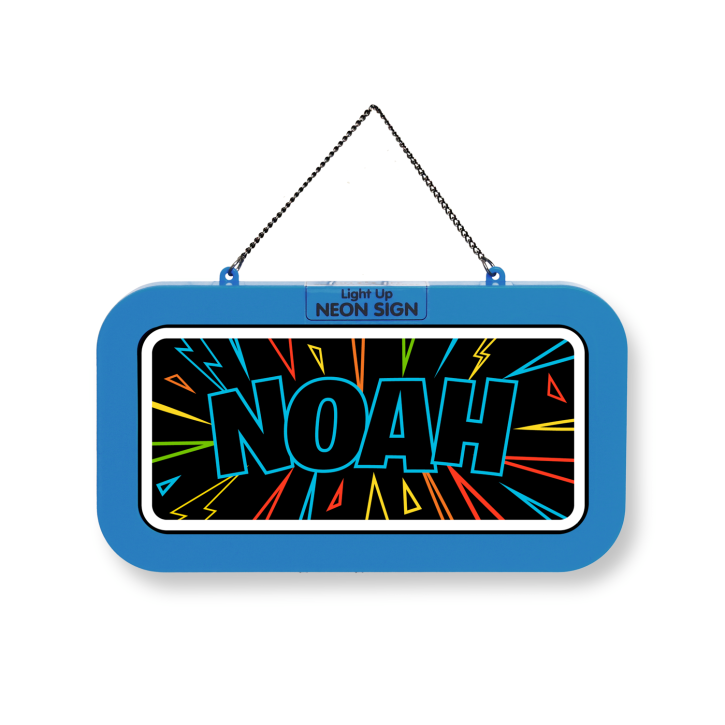 LED Leuchtschild Neonschild mit Namen , Leuchtende Wanddekoration mit Batterie, 18,7x10,3x1,6cm -  Noah