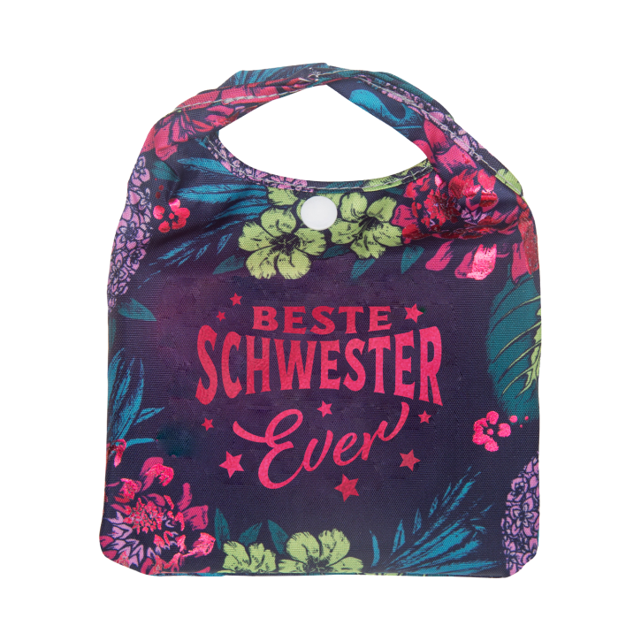 Vorpersonalisierte Glitzernde Einkaufstasche - Shopper Bag Schwester