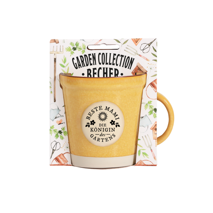 Garden Collection Becher aus Steinzeug, Rustikale Kaffeetasse Tasse -für Mami