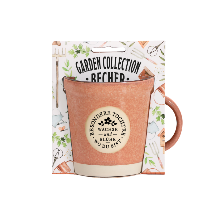 Garden Collection Becher aus Steinzeug, Rustikale Kaffeetasse Tasse -für Tochter