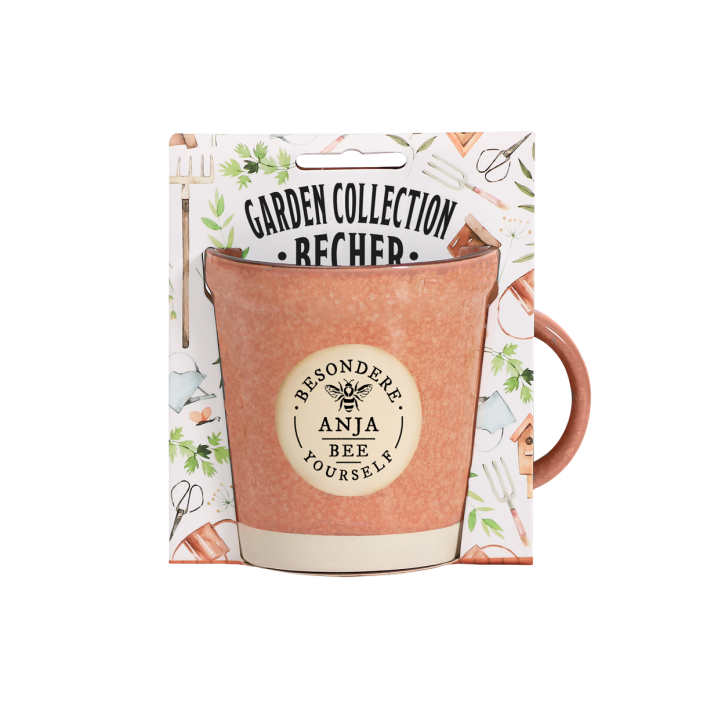 Garden Collection Becher aus Steinzeug, Rustikale Kaffeetasse Tasse -für Anja