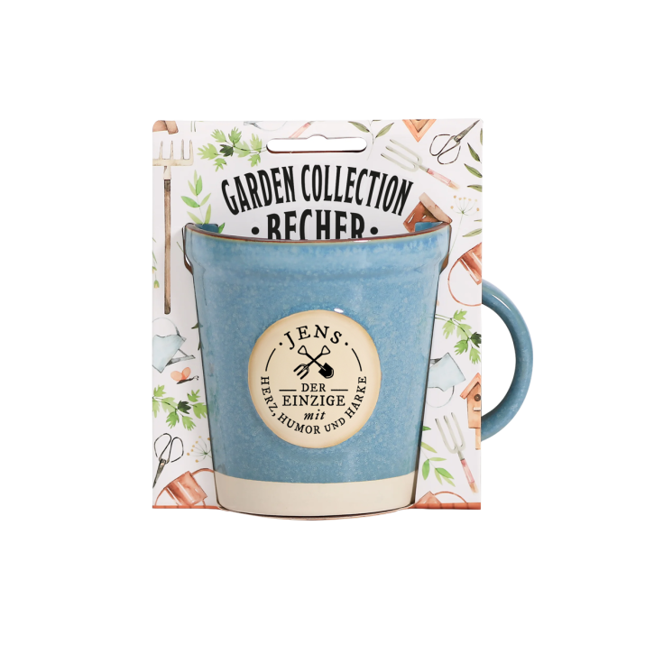 Garden Collection Becher aus Steinzeug, Rustikale Kaffeetasse Tasse -für Jens