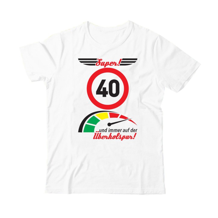 T-Shirt  40 , Größe M, Baumwolle- zum 40. Geburtstag- Geschenke zum Geburtstag