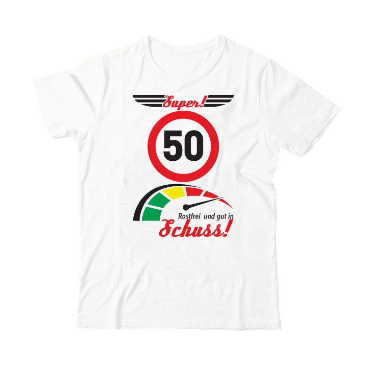 Lustiges T-Shirt 50 , Gr.M, Baumwolle- zum 50. Geburtstag