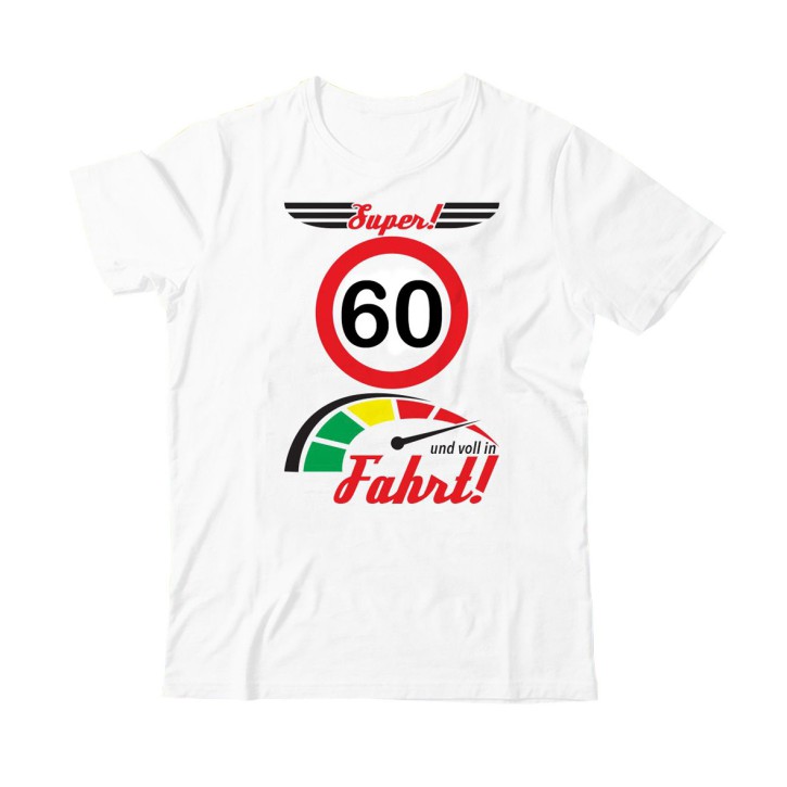 Lustiges T-Shirt  60 , Gr.M, Baumwolle- zum 60. Geburtstag