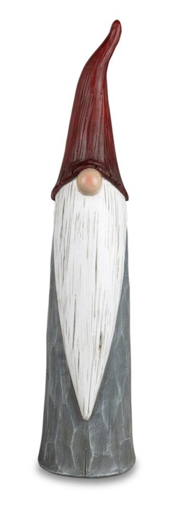 Lustige Zwergen Figur Deko-Zwerg 49cm rot/grau
