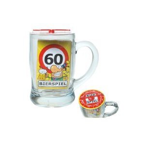 Bierglas Bierspiel 60. Geburtstag