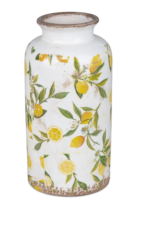 Dekoration Geschenk Blumenvase Vase lemon  26cm