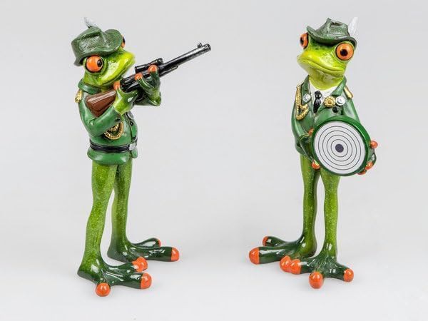 wunderschöne Sammlerfigur Dekofigur Frosch auf Traktor Froschhausen (Jäger/Schütze)