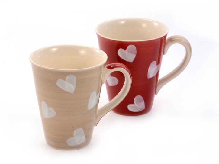 Teebecher Teetasse Tasse Becher Corazon Cha Cult Corazon Keramik, 2 Fach 0,3 l = Zwei Tassen