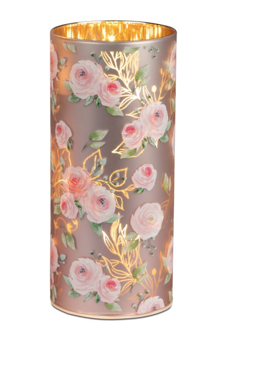 Formano 1 Stück Deko-Licht mit Rosen 15cm mit Timer