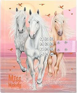 Miss Melody - Tagebuch mit Zahlen-Code und Sound für Pferdeliebhaber