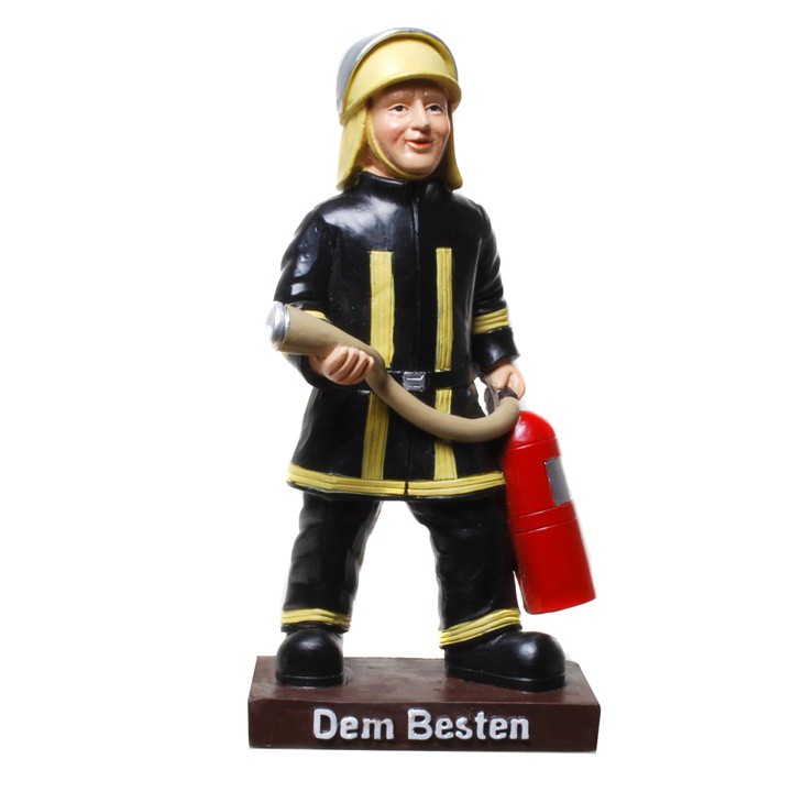 Deko Figur Feuerwehrmann - Dem Besten- Geschenke für Feuerwehrmänner 15,5x7,5cm