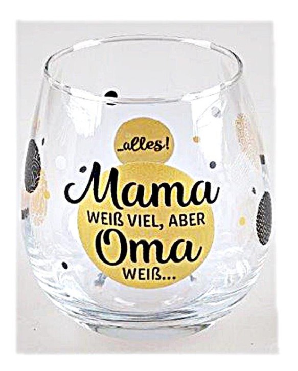 Whiskyglas, Wasserglas oder auch Weinglas mit Spruch Mama weiss