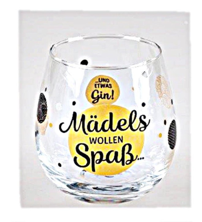 Whiskyglas, Wasserglas oder auch Weinglas mit Spruch -Maedels wollen Spass